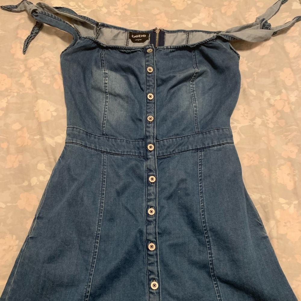 BEBE denim mini dress